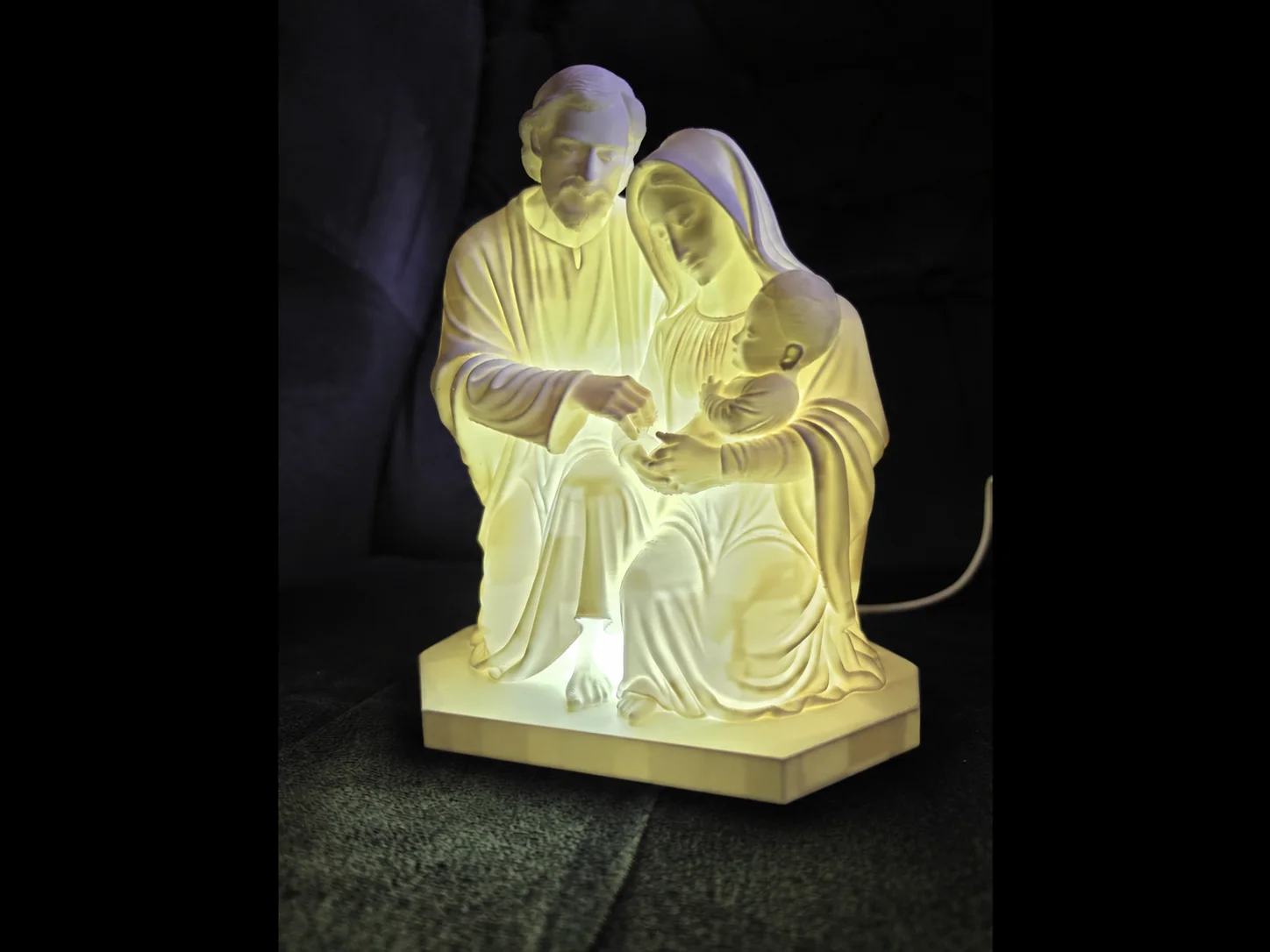 Szopka bożonarodzeniowa – Święta Rodzina, lampka USB z druku 3D